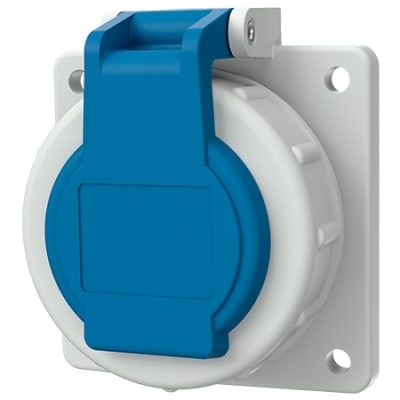 MENNEKES CONTACTDOOS 16A3P230V BLAUW IP68 Fl75x75 M17064