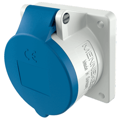 MENNEKES Inbouwcontactdoos 32A 4P 9H 230V blauw IP44