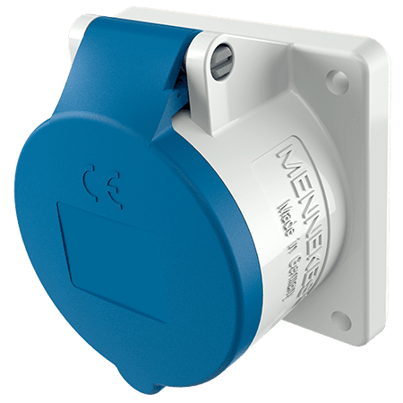 MENNEKES Inbouwcontactdoos 32A 4P 9H 230V blauw IP44