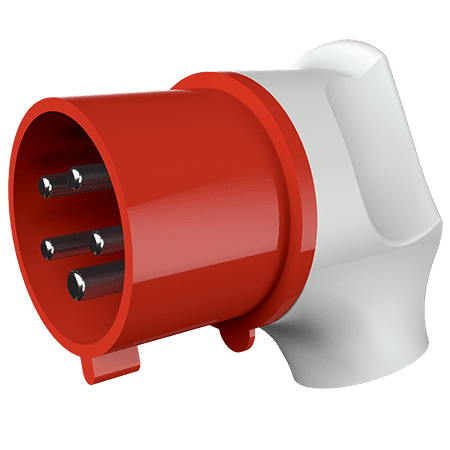 MENNEKES Haakse contactstop 32A 5P 6H 400V rood IP44 M3266