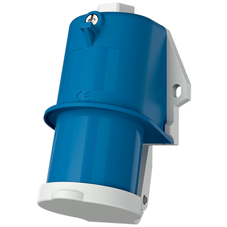 MENNEKES Wandtoestelcontactstop 16A 3P 6H 230V blauw IP44 met klapdeksel M847
