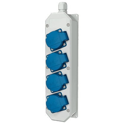 MENNEKES Verdeelstrook met 4x 16A 2P+A 230V + kinderveiligheid M88678NF