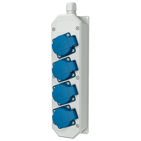 MENNEKES Verdeelstrook met 4x 16A 2P+A 230V + kinderveiligheid M88678NF
