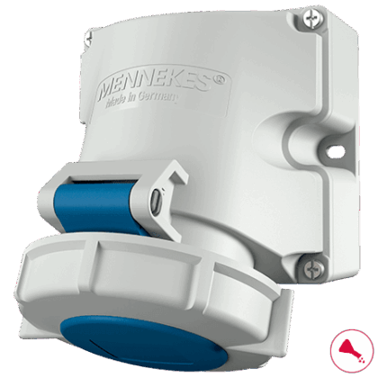 MENNEKES WAND.CT.DOOS 16A4P9H230V BLAUW IP67 Pocan M9121