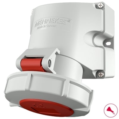 MENNEKES WANDDS.32A 5P6H400V ROOD IP67 TWIN-POCAN M9182