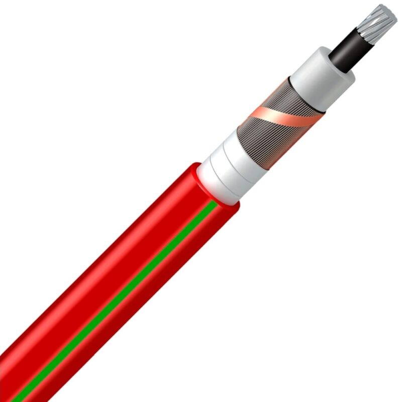 MIDDENSPANNNINGSKABEL LSOH middenspanningskabel 1X95mm² 12/20kV rood CCA s1b