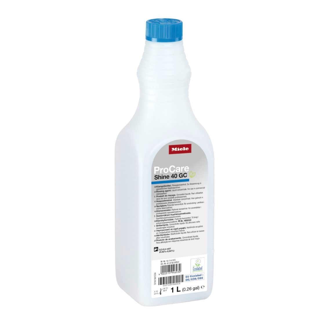 MIELE Glansspoelmiddel met EU-ecolabel voor het naspoelen van serviesgoed - 1l 10714970