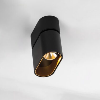 MODULAR Duell plaf opb. 1 x LED<900lm warm wit medium GI zwart struc (mat goud inte 11073032