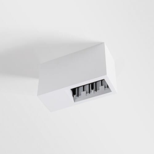 MODULAR Qbini surface box 2x LED GE white struc 13120109