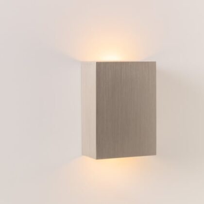 MODULAR Sulfer Wall Up/Down 2x LED 2700K Trailing Edge DI Silver Bronze Brushed 13270016