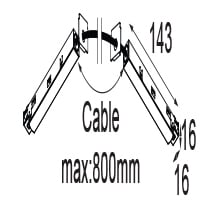MODULAR Pista track 48V electrical/mechanical connection flexible white struc 13418309