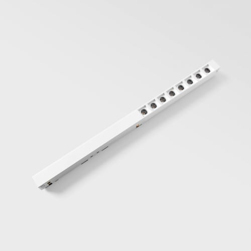 MODULAR Pista track 48V LED linear spots (8x) 3000K flood 1-10V GI white struc 13461309