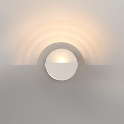 MODULAR Impulse Round Wall 1x LED 2700K Trailing Edge DI Grey White Structure 13770036