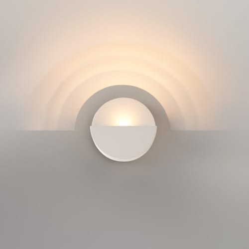 MODULAR Impulse Round Wall 1x LED 2700K Trailing Edge DI Grey White Structure 13770036