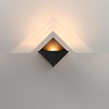 MODULAR Impulse Square Wall 1x LED 2700K Trailing Edge DI Black Structure 13770832