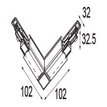 MODULAR Track connector outside 90° dali zwart 14210902