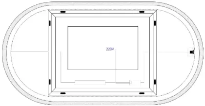 Universal spiegel ovaal 900 x 500 mm- met led verlichting - anticondens - sensor - dimbaar M.P53.O.DR.900.500.2