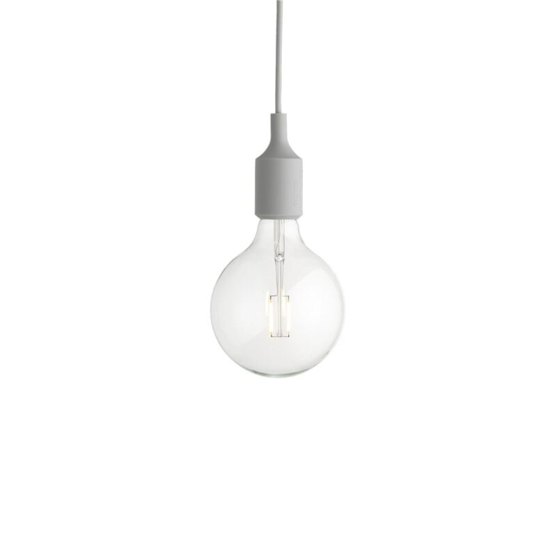 MUUTO E27 Pendant Lamp Light Grey inc lamp 2W 180lm 2500K 13348