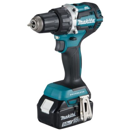 Makita Accu boor- en schroefmachine 13mm LXT 18V + 2x BL1850 + 1x DC18RC + Makpac DDF484RTJ
