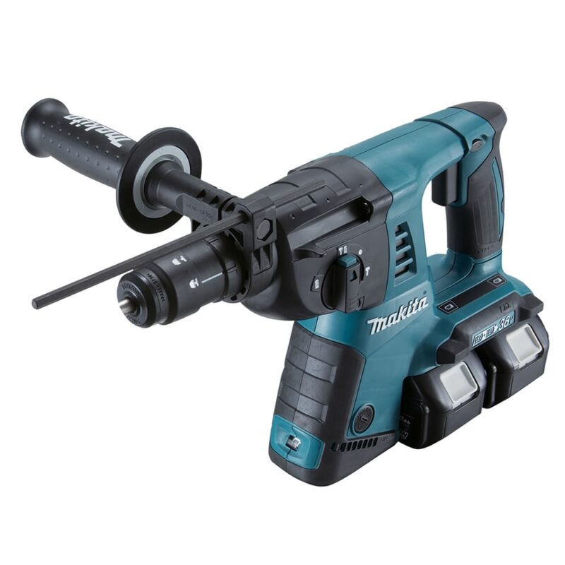 Makita Accu SDS+ combihamx 18VT 2x18V 16mm + auto boorkop + 2x BL1850 + 1x DC18RD DHR264PT2J