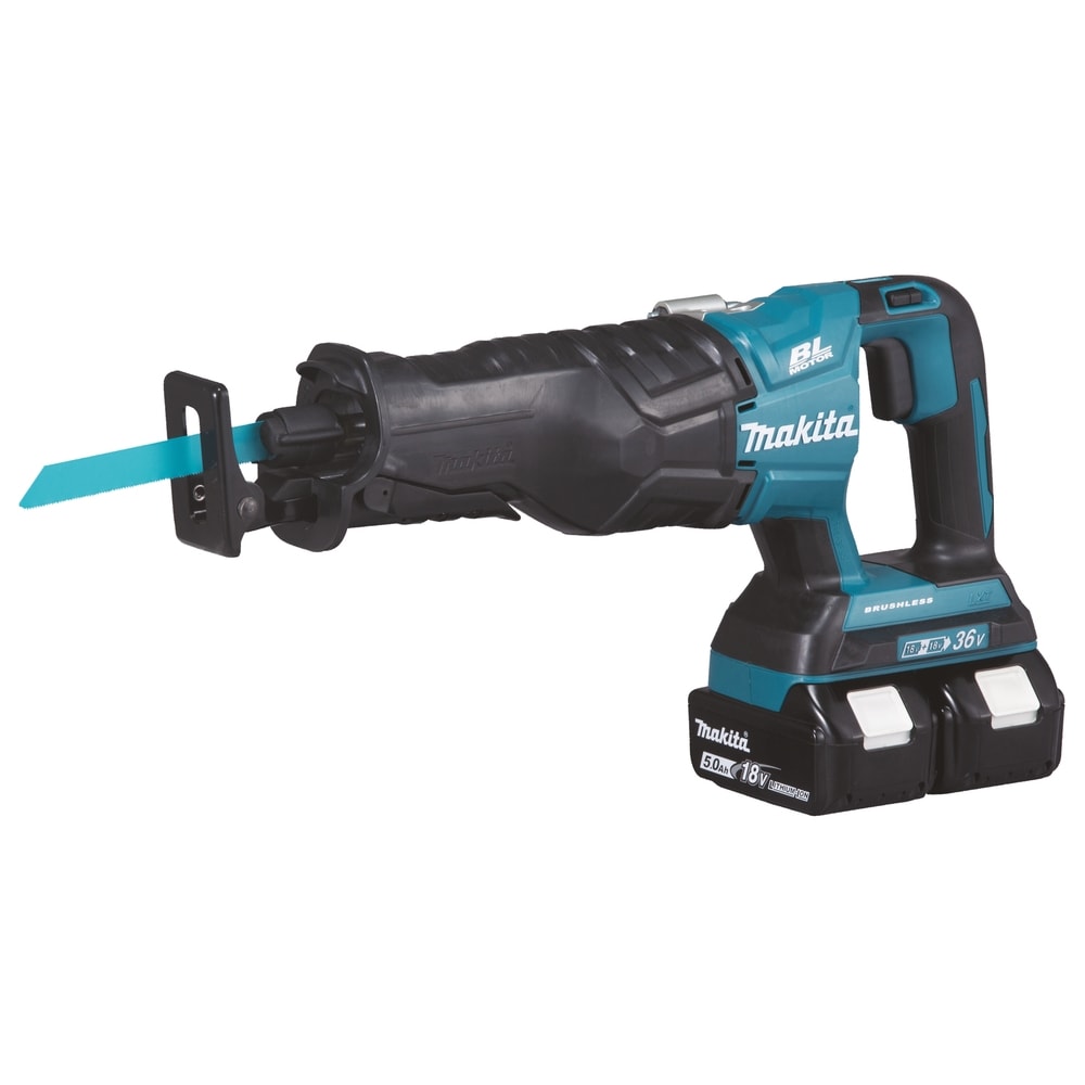 Makita Accu reciprozaag LXT 2x18V + 2x BL1850B + 1x DC18RD + koffer DJR360PT2