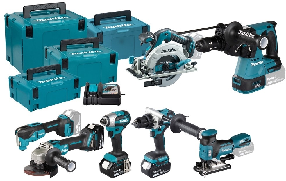 Makita Combopack LXT 18V: set 7 stuks DLX7012T3J
