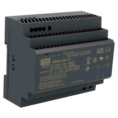 Mean Well LED voeding 150W 24V HDR-150-24
