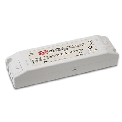 Mean Well Voeding LED 24VDC 30Watt 87% eff. IP20 schroefaansluiting PLC-30-24