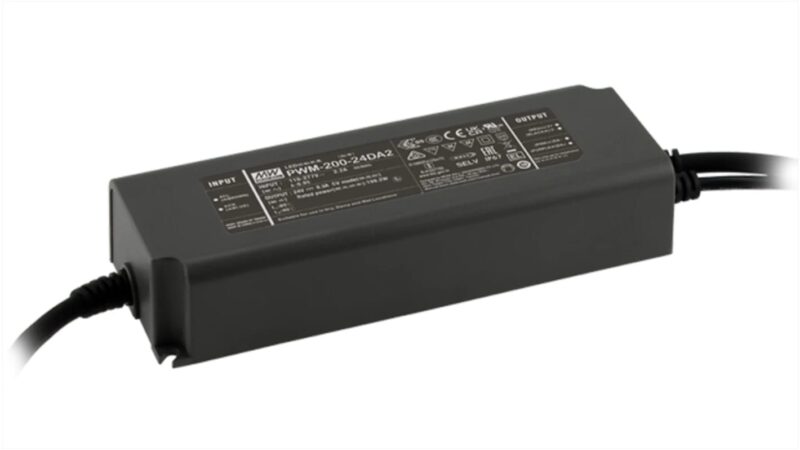 Mean Well LED voeding 200W 24V DALI 2.0 PWM-200-24DA2