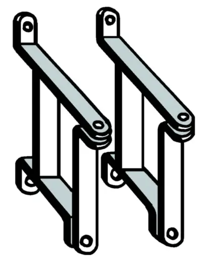 Meibes Wandbevestiging voor type m 4705 (1 set = 1 doos) M 4706 Meibes M66337.3