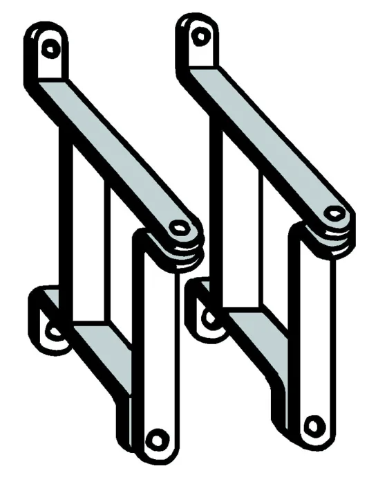 Meibes Wandbevestiging voor type m 4705 (1 set = 1 doos) M 4706 Meibes M66337.3