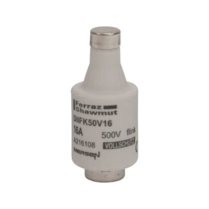 Mersen Diazed zekering DII (E27) 16A 500V FK snel - grijs A216108