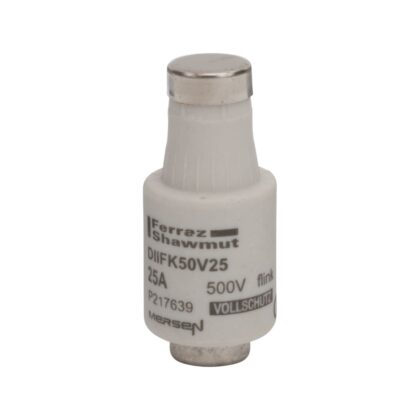 Mersen Diazed zekering DII (E27) 25A 500V FK snel - geel P217639