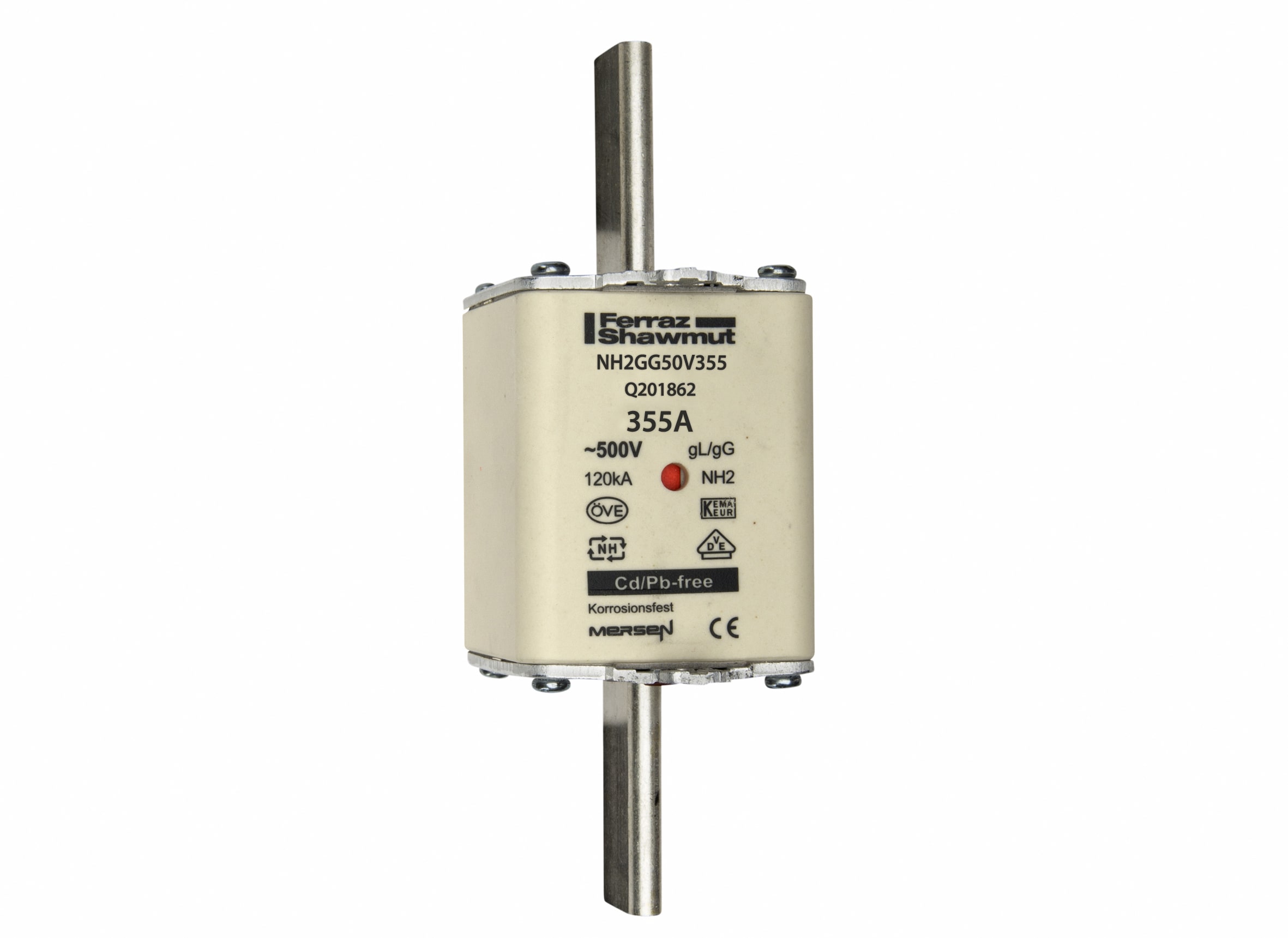 Mersen Meszekering Grootte: 2 gG 500V 355A Q201862