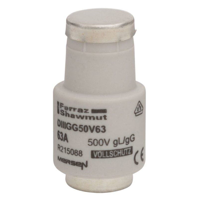 Mersen Diazed zekering DIII (E33) 63A 500V gG traag - koper R215088