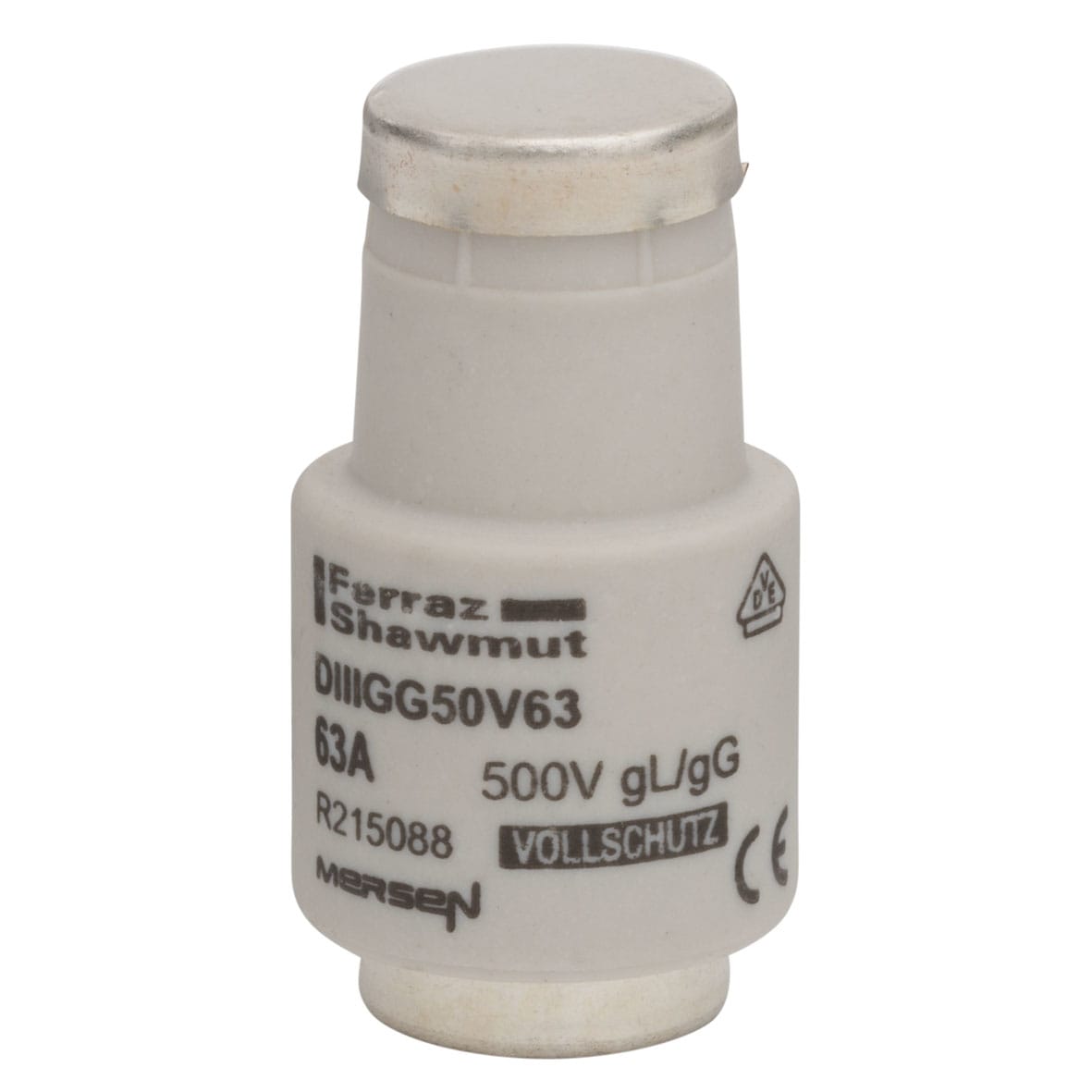 Mersen Diazed zekering DIII (E33) 63A 500V gG traag - koper R215088