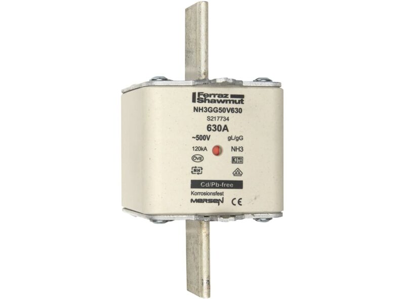 Mersen Meszekering Grootte: 3 gG 500V 630A S217734