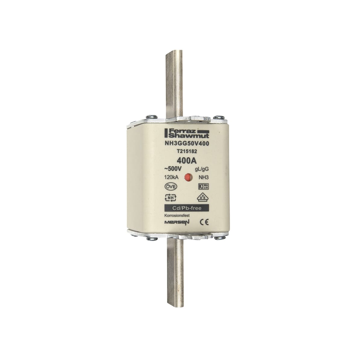 Mersen Meszekering Grootte: 3 gG 500V 400A T215182
