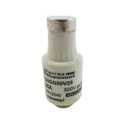 Mersen Diazed zekering DII (E27) 25A 500V gG traag - geel X212540