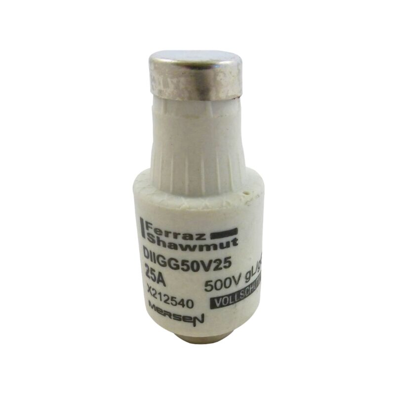 Mersen Diazed zekering DII (E27) 25A 500V gG traag - geel X212540