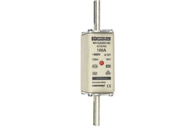 Mersen Meszekering Grootte: 1 gG 500V 100A X216703