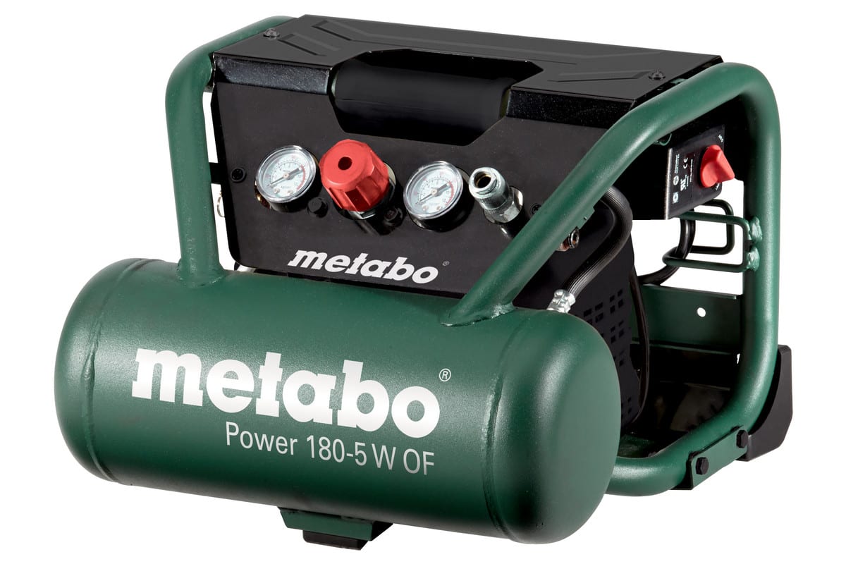 Metabo Compressor Power 180-5 W OF - 1100W 8bar effectief 75L/min + snelkoppeling 601531000