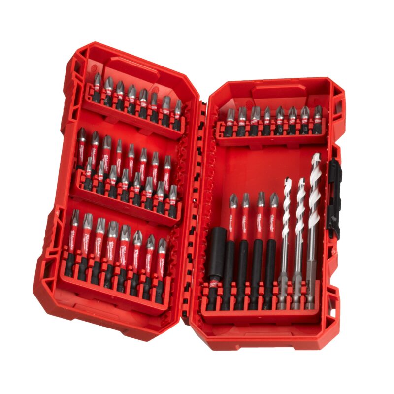 Milwaukee SHOCKWAVE Bit Set (32x 25mm & 8x 50mm & 3x 90mm & 1x Bithouder & 3x Boren) 4932492005