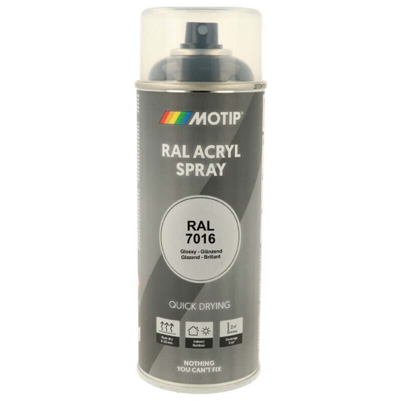 Motip MOTIP INDUSTRIAL RAL 7016 ANTRACIET GRIJS 400 ML MOT07020
