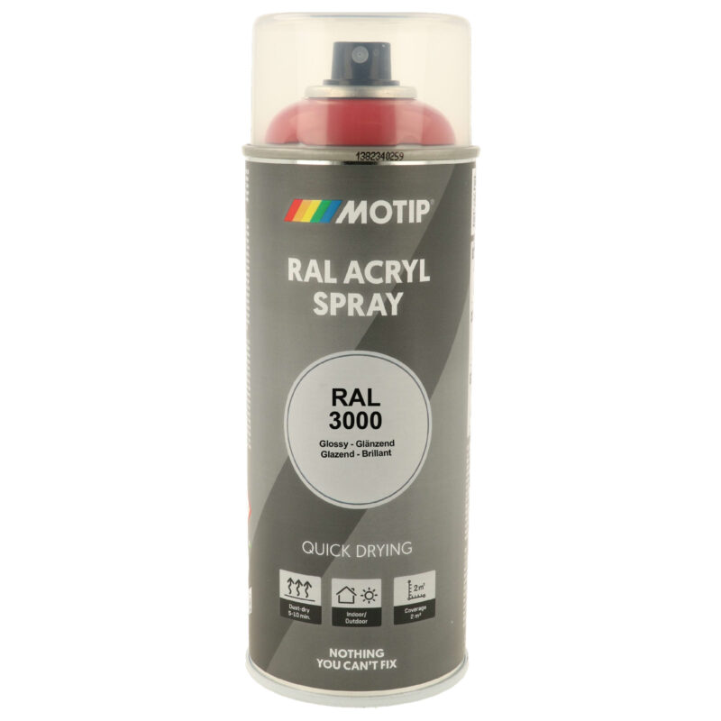 Motip MOTIP INDUSTRIAL RAL 3000 VUURROOD 400 ML MOT07090