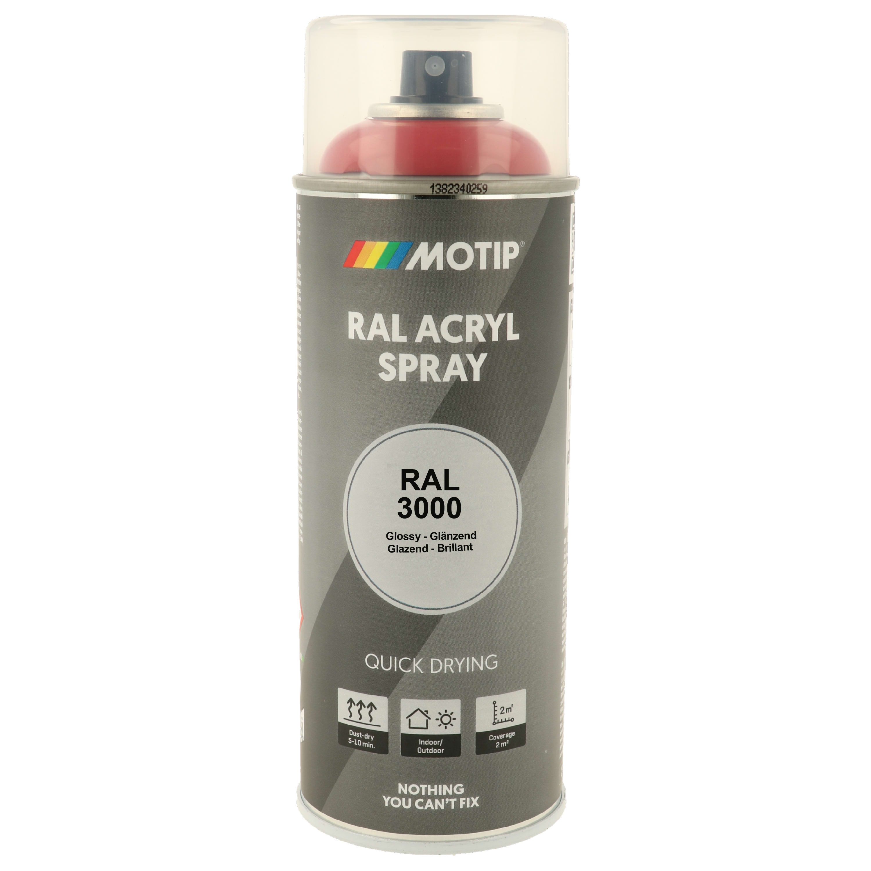 Motip MOTIP INDUSTRIAL RAL 3000 VUURROOD 400 ML MOT07090