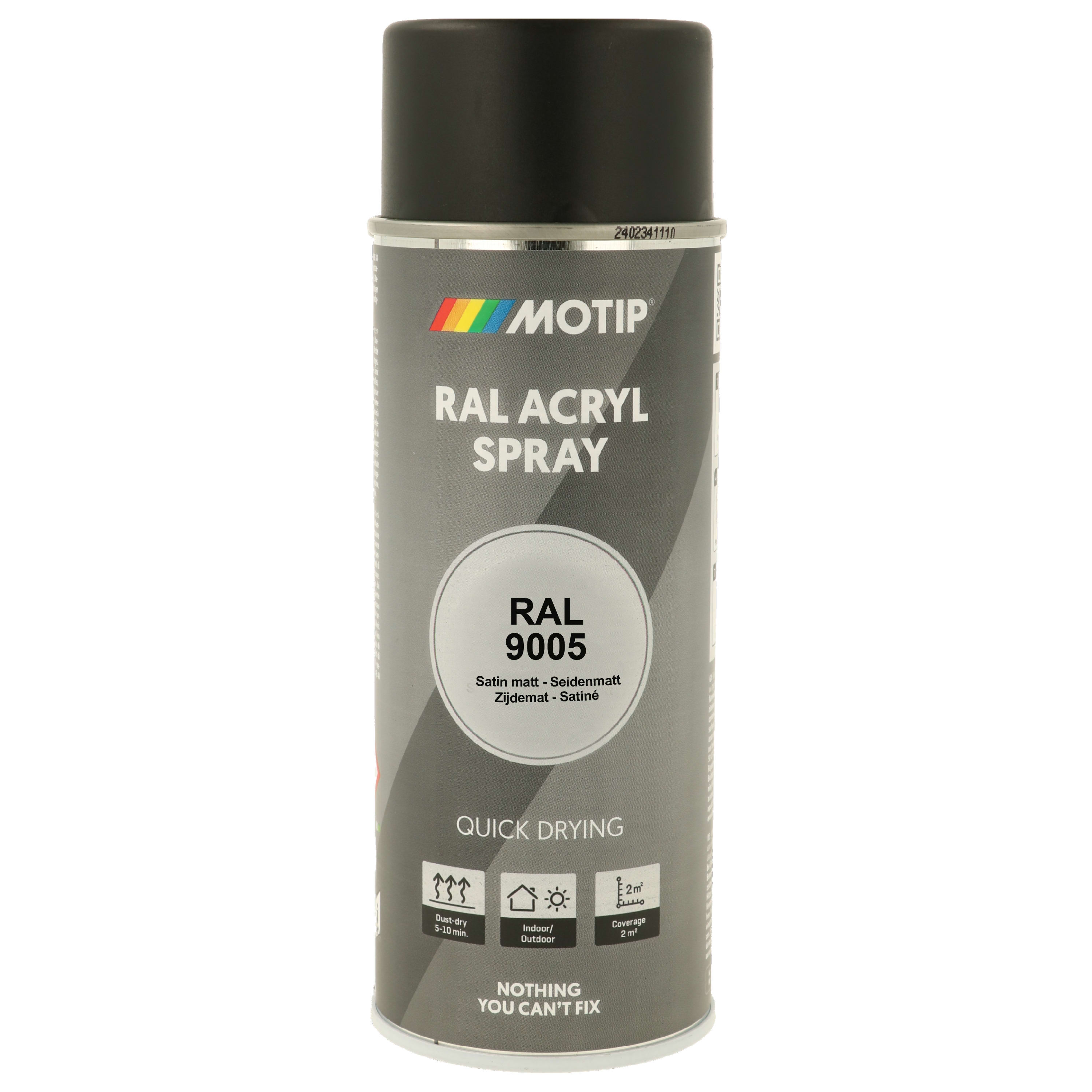 Motip MOTIP INDUSTRIAL RAL 9005 DIEP ZWART ZG 400 ML MOT07164