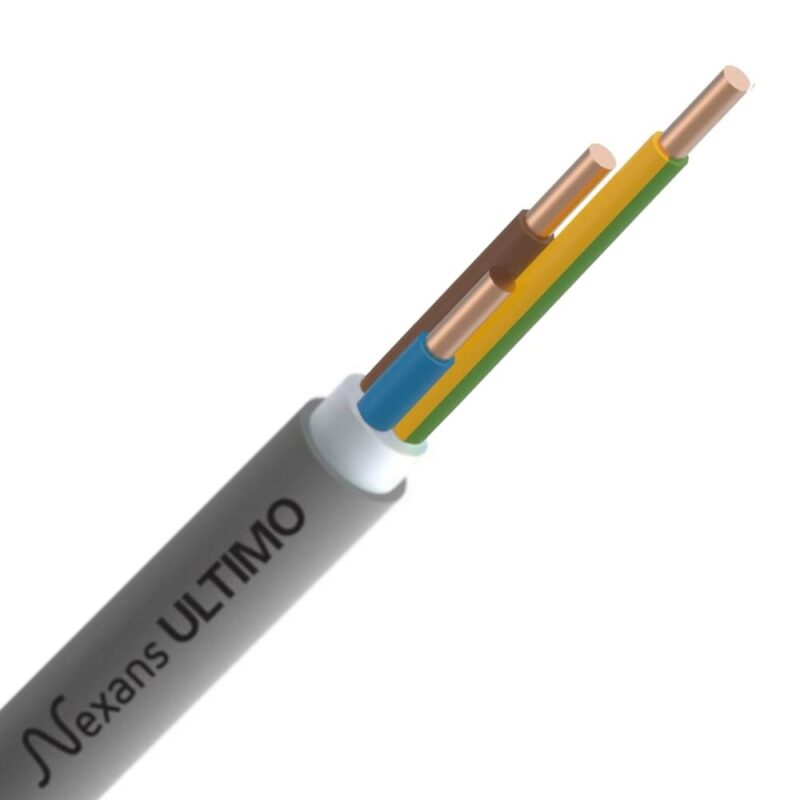 NEXANS XVB installatiekabel XLPE/PVC 1kV NEXANS ULTIMO Cca s3d2a3 grijs 3G1