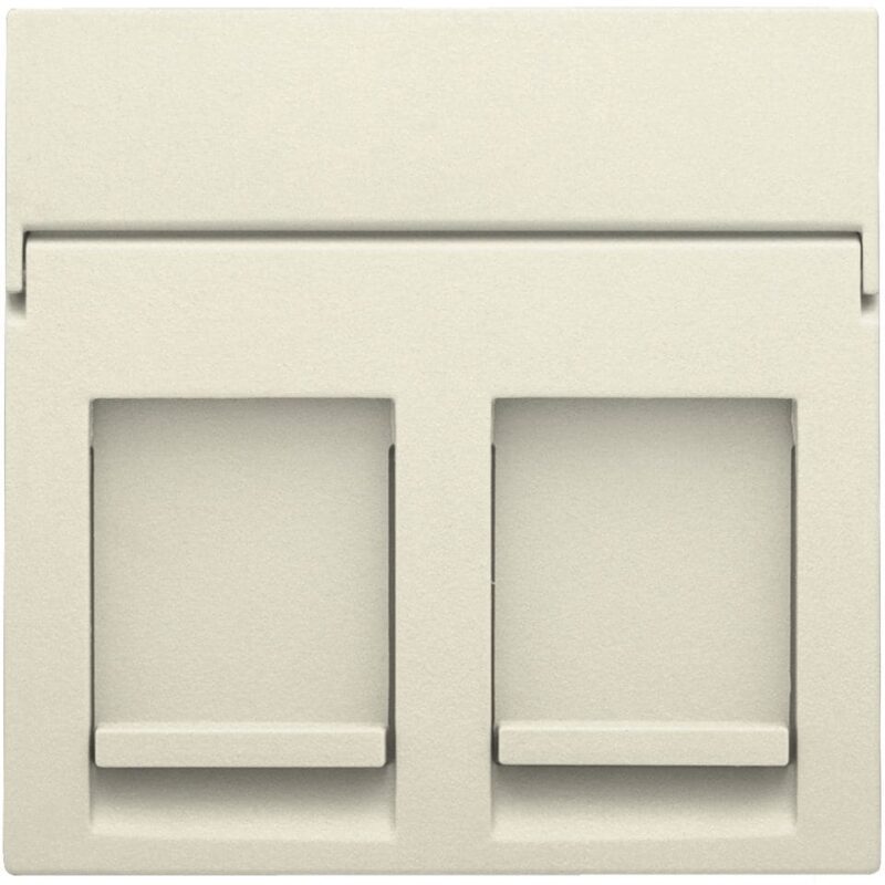 NIKO Centraalplaat 2x RJ11/RJ45 vlak