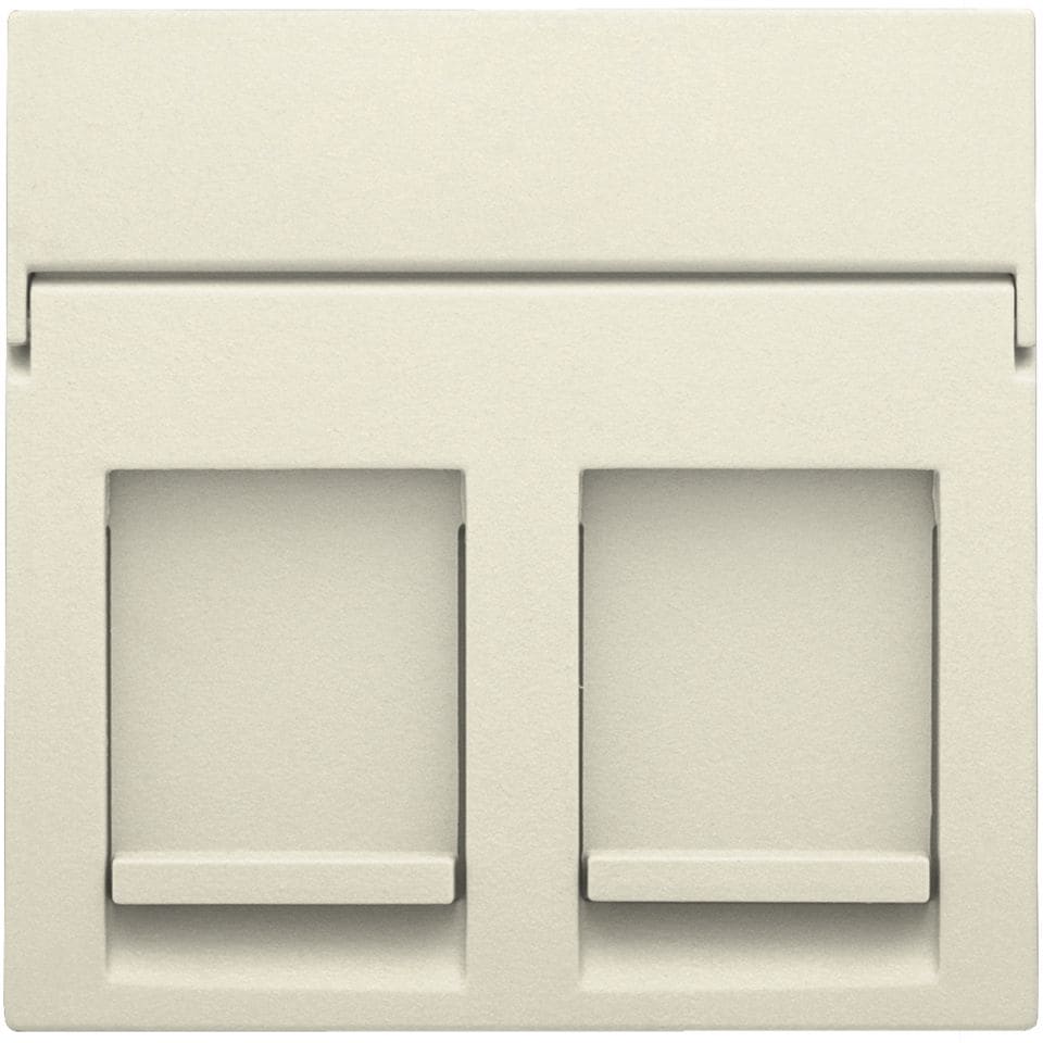 NIKO Centraalplaat 2x RJ11/RJ45 vlak
